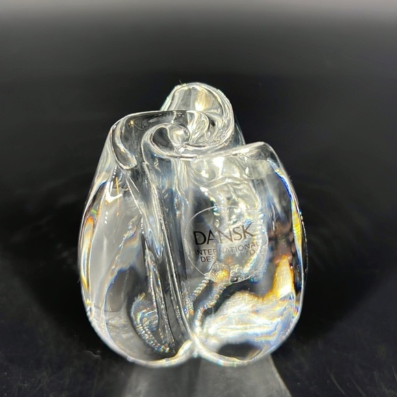 Dansk Crystal Rosebud Paperweight - Picture 1 of 7
